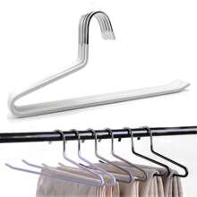 BKFUN 金属裤架 - 20/10/5/1 件装节省空间防滑衣柜收纳架，适用于牛仔裤、休闲裤、领带和围巾，重型防锈设计，牢固固定，防滑裤架收纳架 - 銀色 - 查看 6