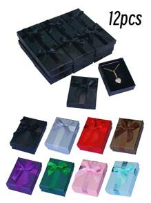 1/2/12pcs Jewelry Box, Gift Packaging Box Suitable For Packaging Ring, Pendant, Necklace, And Earring, Perfect Gift Box For Any Occasion