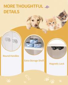 Cat Litter Box Enclosure, Hidden Litter Box Furniture, Wooden Pet House Side End Table, Storage Cabinet Bench For Living Room, Bedroom, 31.5 X 19.7 X 23.9 Inches