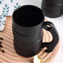 HappyWare Taza de Céramica en Forma de Llantas Apiladas - Negro - Ver 2