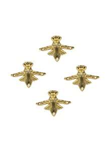 4 件装角支架家具古董复古青铜角包裹虎脚珠宝盒木盒装饰保护脚腿