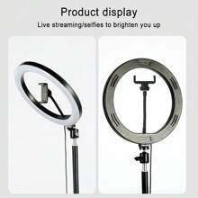 12/14 Inch Ring Light With 2m Stand, LED Selfie Ring Light With Extendable Tripod Stand & Phone Holder For Live Stream/Makeup/Video,Compatible With All Phones