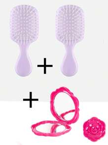 1/2/3pcs Comb, Mini Comb, Wet Dry Ventilated Comb, Combing Curls And Removing Entanglement, A Light Hair Accessories For All Hairstyles, New Year Gift