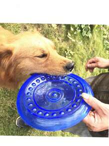 1 Set Purple/Pink/Blue Pet Chew Ring & Soft Flying Disc - Multifunctional Toy For Medium/Large Dogs, Dog Lovers & Moms | Natural TPR Rubber Material, Cleans Teeth, Relieves Itching | Indoor/Outdoor Play, Beach Fetch Pet Supplies | Valentine's Day Gift - Multicolor - View 6
