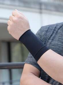 1 Pair Thin Breathable Ice Silk Wrist Sleeve, Summer UV Protection Arm Sleeves For Men Sleeves Cover Arms White Gloves Arm Warmers Autumn Outfits Halloween Costumes Black Arm Sleeve Gifts For Men - Various - View 3