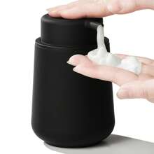 Matte Black Foaming Hand Soap Dispenser 11oz - Modern Minimalist Style For Bathroom & Kitchen Countertop Refillable Halloween Gift Home Bathroom Decor Fall Decor Back To School - Multicolor - View 10