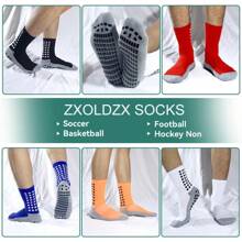 2/4/6 Pairs Men's Soccer Socks Grip Pads Non Slip Football Baseball Soccer Socks For Men Women