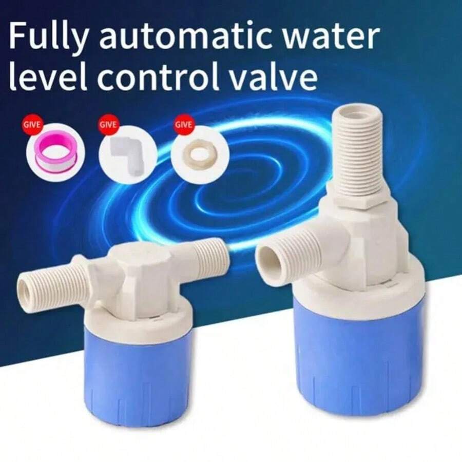 Válvula de flotador de control de nivel de agua totalmente automática 1/2" con cierre automático, parada automática de agua y controlador de reposición automática de agua - Agua de entrada superior - Ver 1