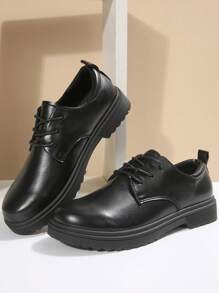 1 Pair Casual Chunky Heel Loafer Shoes With Pearls, Suitable For Teenagers And Girls, Versatile Style