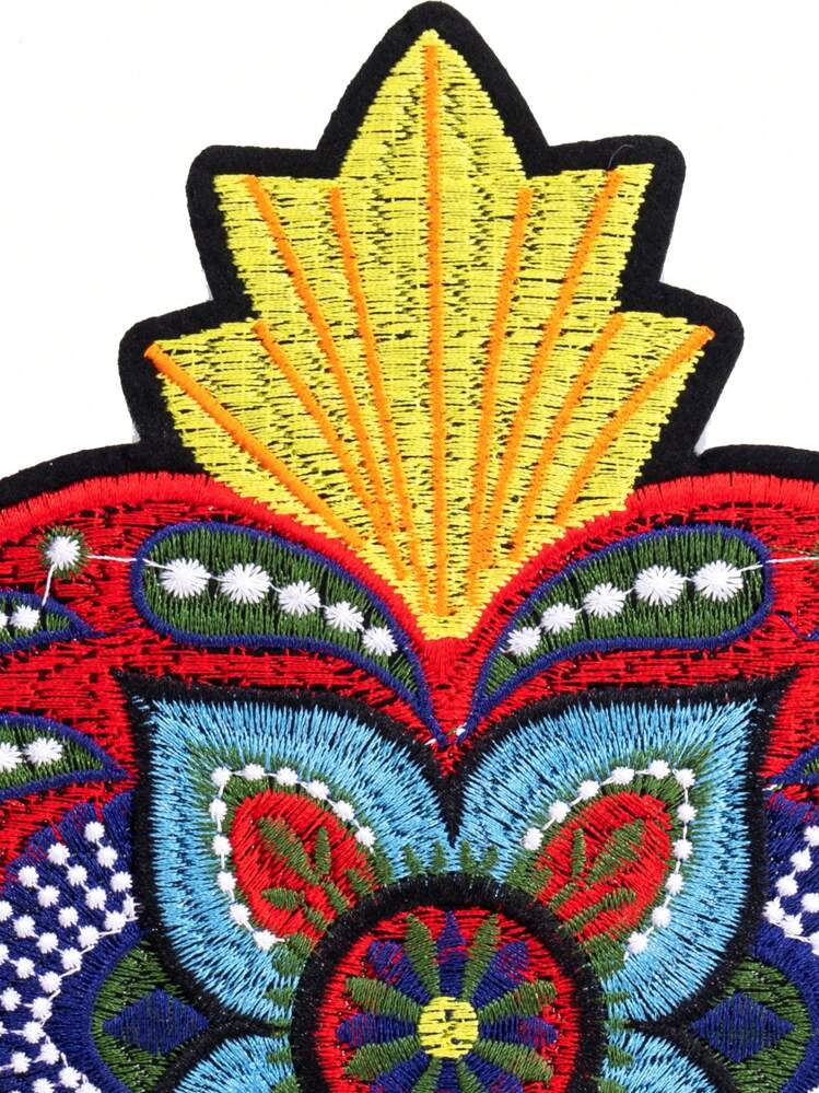 1个心形菠萝刺绣布贴，涤纶材质，DIY缝纫配件，适用于衣服、鞋子、帽子，四季皆宜。 - 彩色 - 查看 3