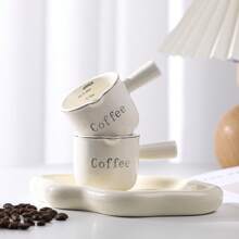 NJCHARMS 1pc, Ceramic Coffee Measuring Cup, Espresso Cups, Espresso Shot Cup With Handle, Spouts Espresso Cups, Espresso Pouring Cup, Espresso Measuring Cup, Coffee Measuring Cup, Kitchen Accessories, Party Supplies, Kitchen Gadgets School Supplies Back To School