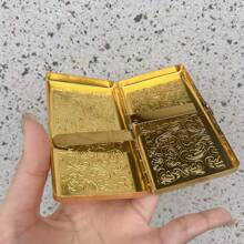 Gold Color Metal Cigarette Case For Women Luxury Metal Carved Cigarette Case Smoke Box High Quality Ladies Smoke Boxes Birthday Gifts Valentine's Day Gift