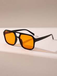 1/2/3 件方形时尚女士眼镜，时尚设计适合户外、海滩度假，让您成为夏季街头的焦点，适合夏季海滩度假、户外、旅行 - 彩色 - 查看 1