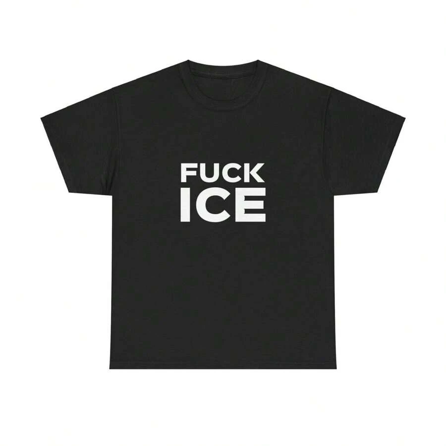 FUCKK ICE Unisex Heavy Cotton Tee - 黑色 - 查看 1