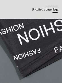 8pcs/Pack Men's Random Black & White Print Breathable Mid-Rise Boxer Briefs, Versatile & - Black and White - View 7