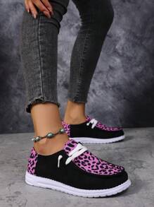 New Lace-Up Plus Size Women Casual Loafers, Breathable Soft Sole Sneakers, Slip-On Slouchy Shoes, Autumn/Spring