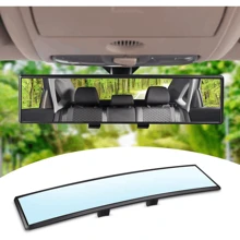 11.81 Inch Panoramic Convex Rearview Mirror - For Car, SUV And Truck Use, Clip On Wide-Angle, Reducing Blind Spots