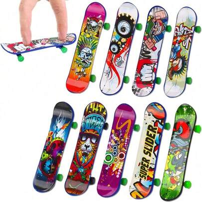 5/10/20/30/40/48PCS Finger Skateboard Set, Professional Mini Finger Skateboard Fever, Desktop Finger Skateboard Puzzle Stress Reduction Toys, Birthday Party Gift, Gift Bag Filler, Pinata Filler, Random Color