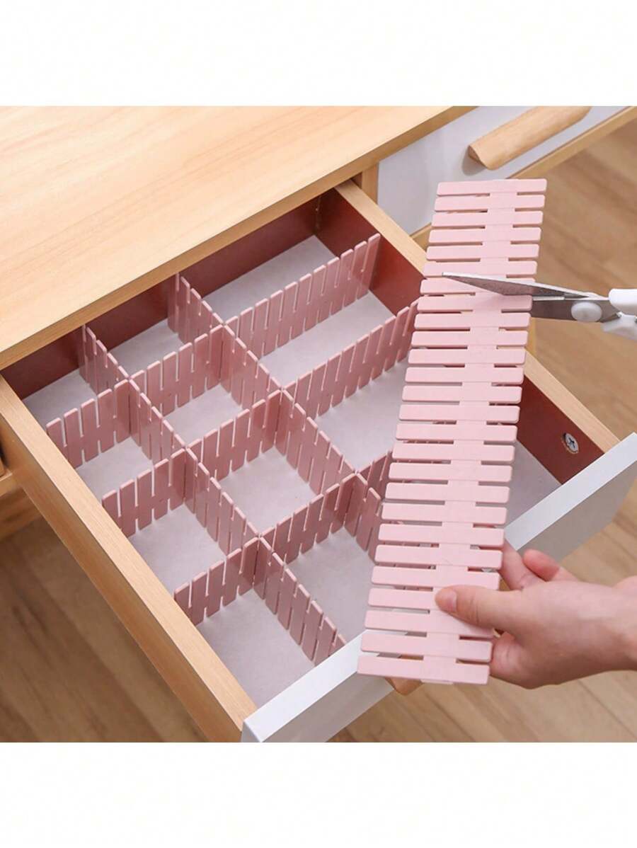 1pc Adjustable Drawer Divider Storage Organizer Adjustable Stretchable Interlocking Storage Drawer Clapboard Divider Adjustable Drawer Organizer, Drawer Divider
