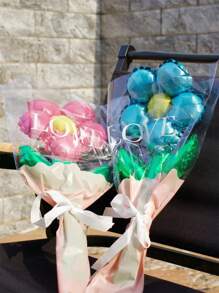 2pcs Multipurpose Floral Balloons, DIY Bouquet Flower Balloons, Suitable For Wedding, Valentine's Day, Birthday, Mother's Day And Thanksgiving, Outdoor & Home Decor - Multicolor - View 4