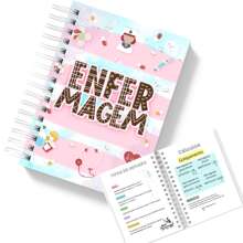 Caderno de Estágio para Enfermagem - Rosa empoeirado - Visão 1