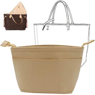 Purse Insert For Tote Handbags Insert Travel Felt Inner Purse Women Portable Cosmetic Inside Bags Bag Organizer