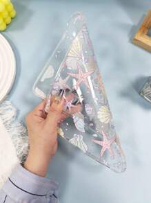 1pc Transparent Flat Shell With Colorful Starfish & Shell Pattern, Lightweight Ultra-Thin Soft Case, Minimalist/Personalized/Funny/Vacation/Summer/Marine Life, TPU Flat Tablet Shell Without Pen Slot, Compatible With IPad Mini1/2/3/Mini4/Mini5/Mini6/Air/Air2/9.7/10.2/10.5/Air4/Air5/10.9/Pro 11"/10th/Air 11-In.(M2)-2024/Pro11-In.(M4)-2024/IPad Air 11-Inch (M3) 2025/IPad (A16) 11 Inch 11th Generation 2025, A7/A8 Series. Product Does Not Include Pen.