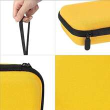 Portable Guitar Pick Holder Case Box With Pick Slot Yellow Guitar Capo Tuner Strings Storage Pouch Bag Guitarra Parts