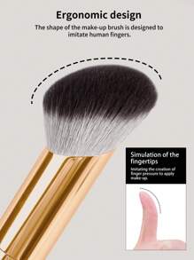 MAANGE 4pcs High-Ended Makeup Brushes Set 2pcs Dual-Ended Powder Blush Makeup Brush Soft Dense Fiber Comfortable Handle 2pcs Angle Top Foundation Makeup Brush For Liquid Cream Cosmetics Blending Contouring Brushes Basic Beauty Tool Kit Easy To Carry For Travel, Gift