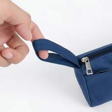 Niebieski piórnik z motywem płomienia dinozaura, mała torba do przechowywania - idealny dla uczniów, do biura, w podróży, do kosmetyków i artykułów piśmienniczych