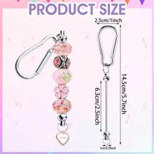 5/10 Pcs Beaded Keychain Making Kit, Metal Beaded Crafts DIY Blank Beaded Keychains, Suitable For DIY Gifts, Jewelry Making, Accessories