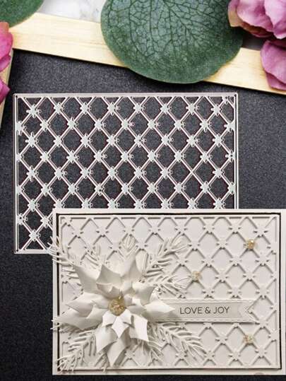 Creative Grid Metal Cutting Dies, DIY Scrapbooking Album And Embossing Stencil, Greeting Card Making Tool, Card Paper Cutting Crafts ,Gift Card Making Template Die Cuts