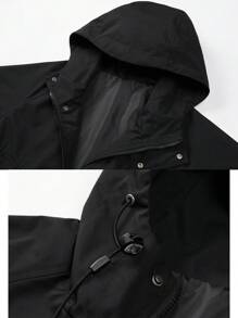 Women's Outdoor Breathable Windproof Waterproof Plain Color Softshell Jacket (Single Jacket) - Black - View 5