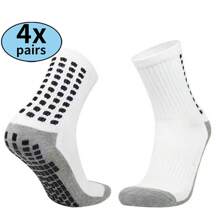 2/4/6 Pairs Men's Soccer Socks Grip Pads Non Slip Football Baseball Soccer Socks For Men Women