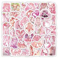 6 件/袋包含 50 张不同图案的涂鸦贴纸，用于装饰行李箱水杯账本文具用品贴纸