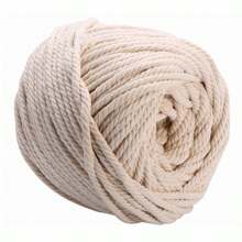 白色编织绳 4-6 毫米 - 用于挂毯、装订和装饰项目的 DIY 工艺绳，手工粗细线，复活节丝带，393.7 英寸卷