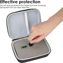 Portable Guitar Pick Holder Case Box With Pick Slot Yellow Guitar Capo Tuner Strings Storage Pouch Bag Guitarra Parts