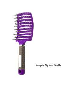 1pc Haarborstel Hoofdhuidmassage Kam Man Haarborstel Nylon Vrouwen Nat Krullend Ontwarren Haarborstel Voor Salon Kapsalon Styling Tools