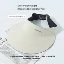 1pc 夏季女童防紫外线运动骑行大檐遮阳空顶可折叠无缝防晒帽子户外运动帽子装饰 - 彩色 - 查看 8