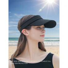 1pc Breathable Mesh Crown Sports Cap, Adjustable Wide Brim Sun Hat For Men/Women, Suitable For Running, Tennis, Golf, And Outdoor Activities