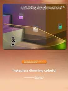 1/2/3PCS New Product RGB Sensor Light Human Body Sensor Light Smart USB Rechargeable Color RGB Magnetic LED Night Light Foot Light Corridor Aisle Staircase Entrance Wall Bookcase Shoe Cabinet Household Lighting Night Light Intelligent Sensitive Sensor