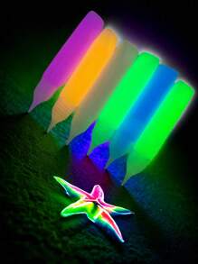 6 piezas Lapices fluorescentes que se iluminan en la oscuridad, exposición a luz fuerte los ilumina por la noche para dibujos DIY, pintura y delineado