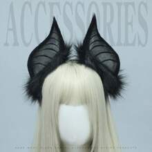 Cosplay Prop Performance Accessory Bat Ear Headband, Realistic Halloween Party Masquerade Hair Hoop Headpiece