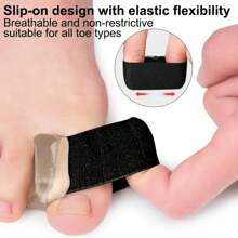 2 piezas de Separador de dedos de silicona, transpirable, suave, antideslizante, color negro, para lavar a mano únicamente, para diversos tipos de calzado