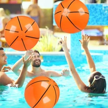 3 aufblasbare Basketbälle, Schwimmbad, Outdoor-Sportspiele, Spielbälle, Partydekorationen, Sportstrände Bälle, geeignet für Strand-Pool-Partys, Geschenke, Wasserspiele, Spielsachen, Sommerzubehör