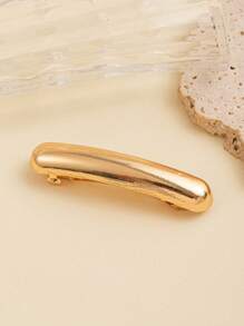 1个女士优雅几何金属发夹，奢华风格马尾夹，简约独特发饰，光泽质感马尾夹，适合日常、节日、派对等场合。 - 彩色 - 查看 6