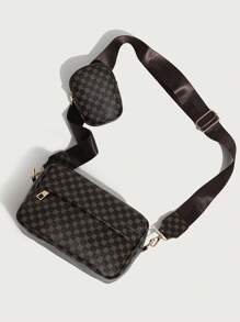 1 Set Girls' Crossbody Bag, Shoulder Bag, Coin Purse, Retro Pattern Shoulder Bag, Suitable For Daily Use, Parties, Ideal Gift Option