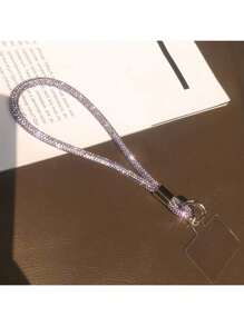 1 pieza Cordón de teléfono de lujo con cristal y strass, correa elegante de pulsera colgante, correa de cuello de teléfono con estilo de pulsera de alta gama para mujeres, obsequio correa de teléfono celular para madre, familia, amigos, cumpleaños, vacaciones