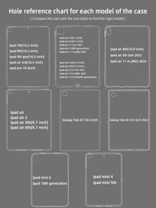 1 Ốp lưng máy tính bảng trong suốt có hình bướm và chữ nhiều màu sắc, Ốp TPU mềm siêu mỏng nhẹ, Thiết kế tối giản/Cá nhân hóa/Sáng tạo/Thanh lịch/Dễ thương, Tương thích với Ipad Mini 1/2/3/4/5/6, IPad Air/Air2, IPad 9.7/10.2/10.5, IPad Air4/Air5, IPad Pro 11 inch, Galaxy A7/A8. (Không bao gồm máy tính bảng và bút cảm ứng) - Nhiều màu - Xem 7