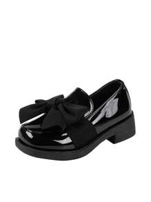 1 双女童蝴蝶结休闲时尚百搭防滑简约步行儿童平底鞋